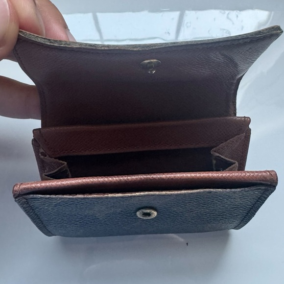 Louis Vuitton Monogram Wallet Brown LV Coin Elise Bifold Mini Wallet Compact - Picture 7 of 13